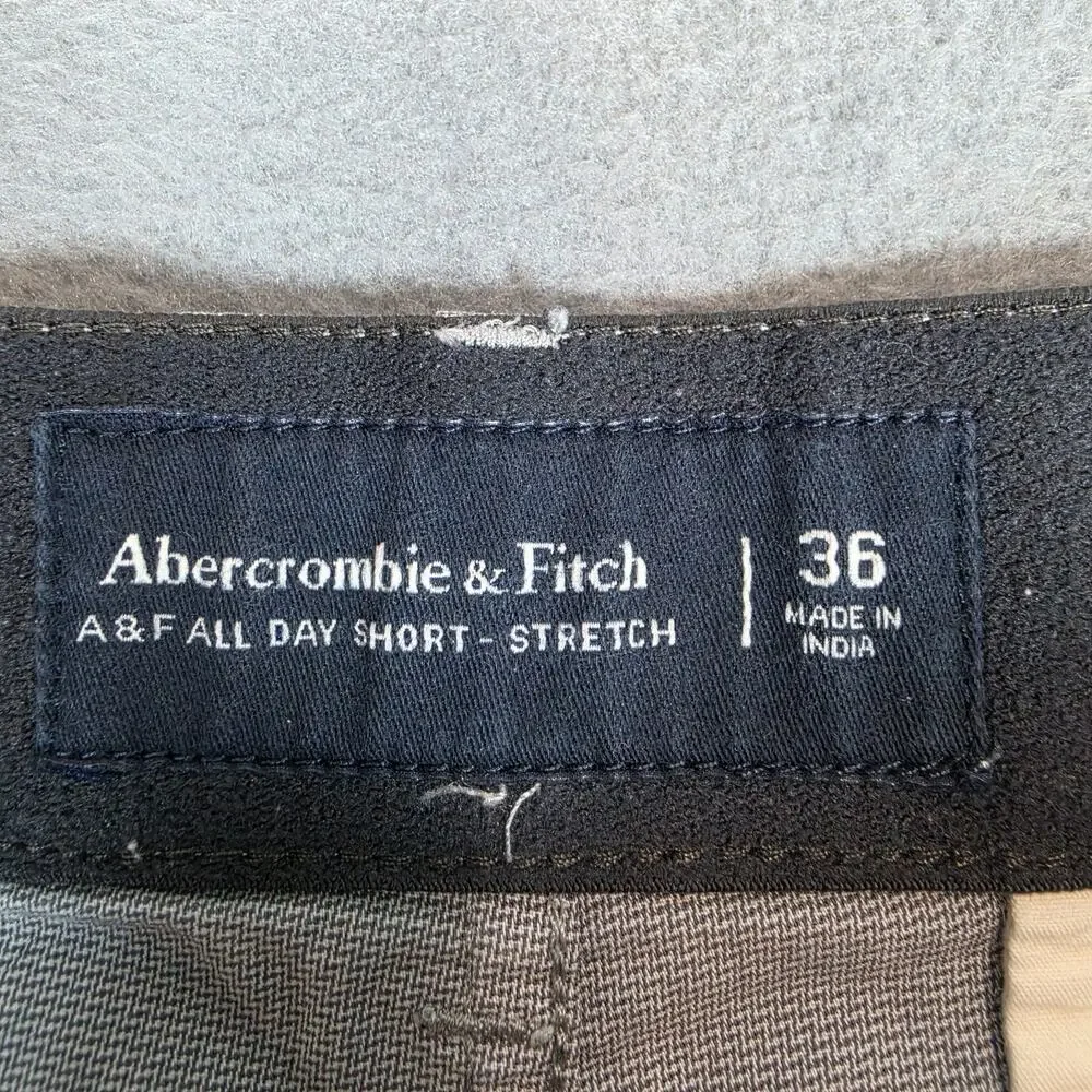 Abercrombie & Fitch Men's All Day Stretch Shorts Gray Size 36 7in Inseam